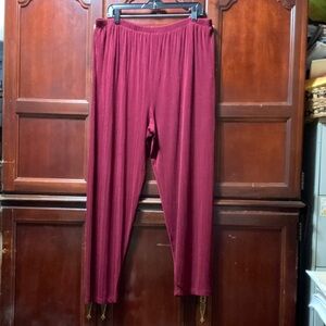 VIC vintage plus size 3X Elegant Burgundy Women's Pants